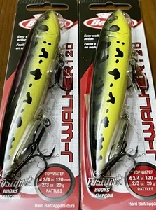 2 Berkley J Walker 120 BHBJW Topwater Lures MF FROG - Picture 1 of 5