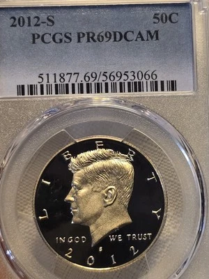 2012-S PCGS PR69 DCAM 2012 S PCGS PR69DCAM Kennedy Half Dollar Pr69 - Image 1 of 4