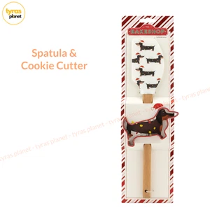 Bakeshop by Masterclass Spatel und Ausstecher Set Weihnachten Dackel - Bild 1 von 5