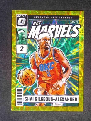 2024-25 Panini Donruss Optic Shai Gilgeous-Alexander Net Marvels Gold Scope /10 - Image 1 of 2