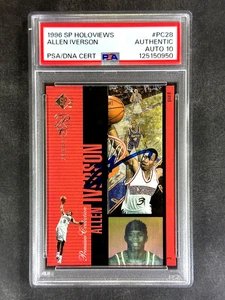 1996-97 Upper Deck SP Holoviews #PC28 Allen Iverson Rookie Autograph PSA 10 Auto - Bild 1 von 2