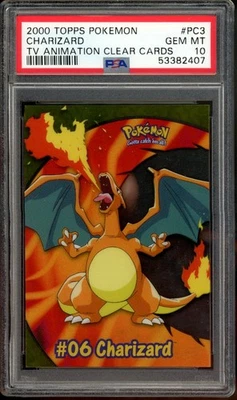 Charizard Pokemon 2000 Topps TV Animation Clear Cards English #PC3 PSA 10 - Image 1 of 2