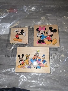 Disney rubber stamp "Mickey and Friends" - All Night Media - RARE plus 2 more - Picture 1 of 10