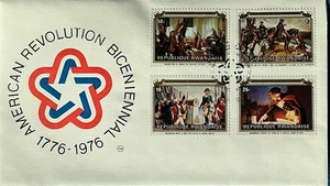 Fleetwood FDC Honoring America's Bicentennial Rwanda  - Picture 1 of 2