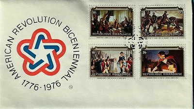 Fleetwood FDC Honoring America's Bicentennial Rwanda  - Image 1 of 2