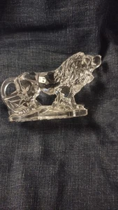 CRYSTAL ROARING LION 24% Pbo Lead Made in Italy by KristalKolor 4.75” x 3.5” x 2 - Picture 1 of 4