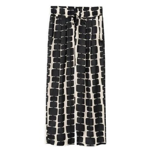 NWT Souvenir Silk Cotton Small Pantalone Sabbia/Nero Tan Black Dress Pant Small - Picture 1 of 17