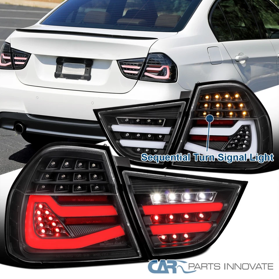 Fit 2009-2011 BMW E90 3-Series 325i 328i Sedan LED Tail Lights Sequential Signal Foto 1 de 4