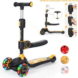 LED Kinderroller Kinderscooter Cityroller Dreiradscooter Scooter Tretroller DHL - Bild 1 von 46