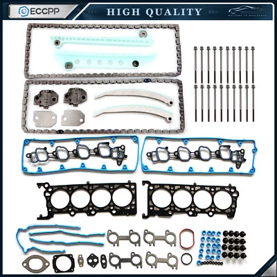 头垫圈螺栓套装和定时链套件带齿轮适用于 2003 年福特 Expedition 4.6L — 第 1/4 张图片