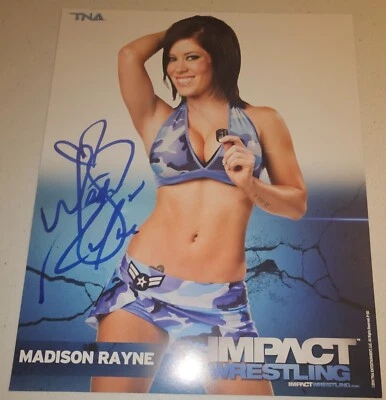 Foto promocional firmada autografiada TNA Wrestling Velvet Sky impacto gente hermosa Foto 1 de 3