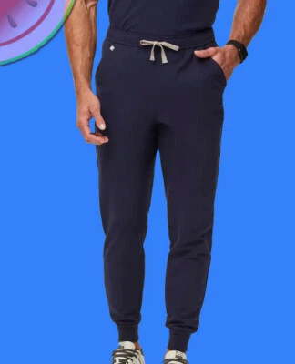 FIGS Hombres DELGADOS Tansen Jogger PANTALONES EXFOLIANTES Azul Marino Talla Mediana Enfermera Médica ER Foto 1 de 4