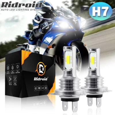 Para Yamaha YZF-R6 2003-09 YZF-R1 2009-11 - 2x Faros LED H7 Bombillas Blanco 6000K Foto 1 de 4