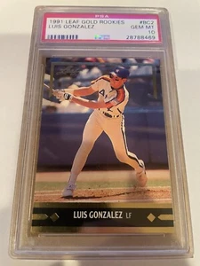 1991 LEAF GOLD ROOKIES BC2 Luis Gonzalez PSA 10 GEM MINT - Picture 1 of 2