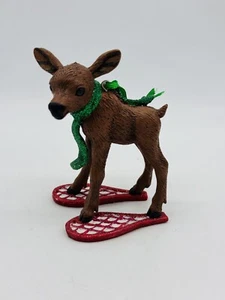 Danbury Mint Baby Animal Moose Snowshoes Christmas Ornament Glitter Embellished - Picture 1 of 8