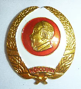 Rare VC BADGE - 1969 - HO CHI MINH - Russia Issue Memorial - Vietnam War - XXXX - Picture 1 of 5