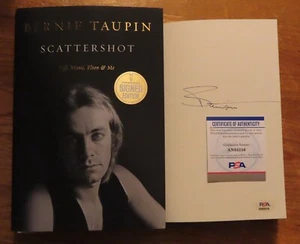 BERNIE TAUPIN signed "SCATTERSHOT Life Music ELTON JOHN & Me" 2023 Book PSA - Picture 1 of 2