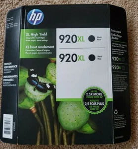 Tinta doble negra HP 920XL CN701BN genuina ** ENVÍO EN CAJA ** Fecha: abril de 2019 - Imagen 1 de 2