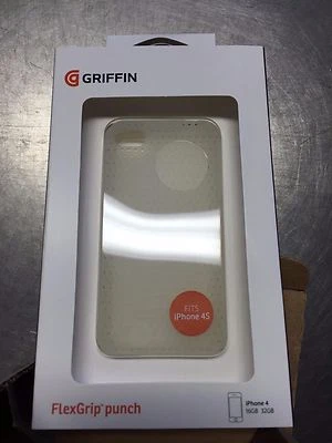 GRIFFIN FlexGrip Punch WHITE Silicone CASE IPhone 4S 16Gb 32FB 64GB cell phone - Image 1 of 4