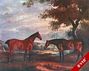 YORKSHIRE HUNTER HORSES EQUESTRIAN HUNTING ART PAINTING REAL CANVAS PRINT - Picture 1 of 1