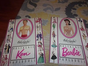 KIT MUÑECA DE PAPEL VINTAGE MATTEL BARBIE & KEN 1989 - Imagen 1 de 5
