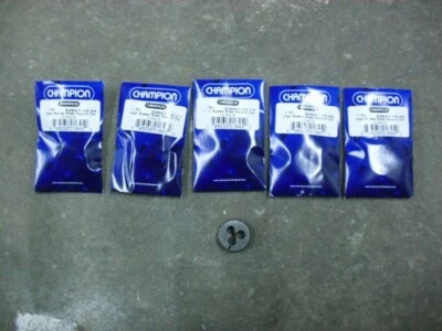 5ea.  Troquel redondo de acero de alta velocidad Champion 328 x 1 - 10-24 (3/8 x 1" 10-24) Foto 1 de 2