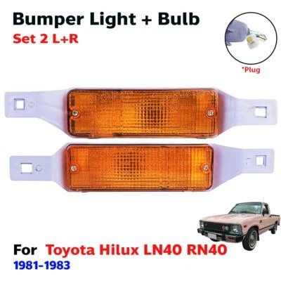 Bumper Light Fits TOYOTA HILUX LN40 RN40 Pickup Truck UTE 1981-83 Pair - Image 1 of 4