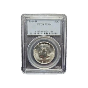 1964 D Silver Kennedy Half Dollar PCGS MS64 - Picture 1 of 2