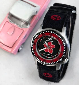 FREESTYLE VTG Hawaii Hibiscus Dial Ratchet Bezel Diving Style Ladies' 32mm Watch - Picture 1 of 4