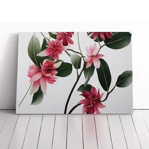 Edle Blumen Leinwand Wandbild Kunstdruck gerahmtes Bild Wohndeko Wohnzimmer Schlafzimmer - Bild 1 von 5