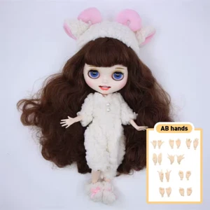 Maßgefertigte Blythe Puppe mit Kleidung mattes Gesicht braune Haare Fabrik Spielzeug Mode Outfit - Bild 1 von 24