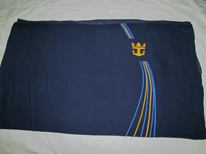 ROYAL CARIBBEAN Cruise Line logo SARONG beach wrap scarf navy blue - Picture 1 of 5
