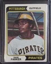 1974 Topps Dave Parker Rookie #252 baseball card Pittsburgh Pirates