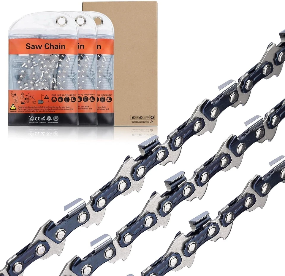 3Pack 16" inch Chainsaw Saw Chain 3/8"LP .043" 55DL Full Chisel for Stihl MS210 - Image 1 of 4