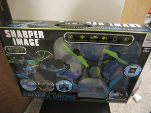 RC SKY DRONE/SHARPER IMAGE /RECHARGEABLE REMOTE CONTROL CAMERA DRONE - Picture 1 of 10