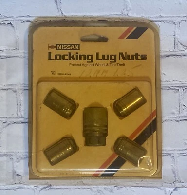 Tuercas de bloqueo Nissan 999H1-A7009 / 07539 cerraduras de rueda 86-90 200SX Pathfinder Foto 1 de 3