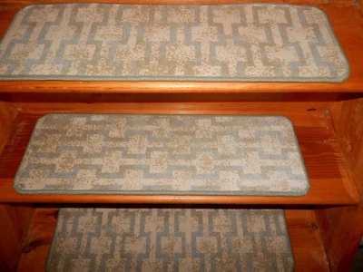 Alfombra de lana tejida 14 pasos 10"" x 30"" alfombra peldaños escalera W 001. Foto 1 de 4
