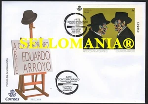2018 ARTE CONTEMPORANEO EDUARDO ARROYO SOMBREROS HATS 5209 SPD FDC TC23705 - Bild 1 von 1