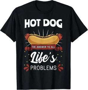 Hot Dog Hotdogs Wiener Frankfurter Frank Vienna Sausage Bun T-Shirt Hoodie - Picture 1 of 18