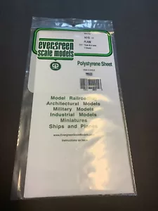 Evergreen Styrolplatte Kunststoff 0,015 weiß Kratzer Gebäude 12" x 6" #9015 - Bild 1 von 2