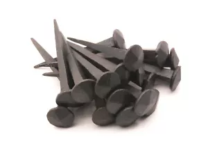 Clavos de hierro 40 piezas (1 kg) forjados a mano negros antiguos rústicos cabeza de espiga clavos de hierro - Imagen 1 de 2