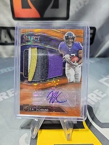 2020 Select JK Dobbins  Orange Pulsar ROOKIE PATCH AUTO 4 COLOR PATCH  /25 - Picture 1 of 3