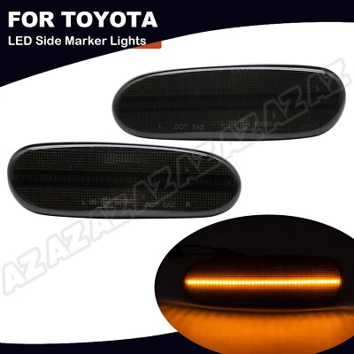 For 2000-2005 Toyota Celica M/T A/T Smoke Lens LED Side Marker Lights Left+Right Foto 1 de 4