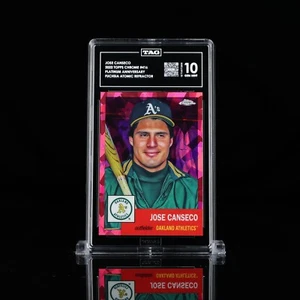 TAG 10 🚨 2022 Topps Chrome Platinum #416 Jose Canseco Fuchsia Atomic /100 - Picture 1 of 4