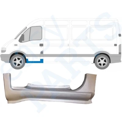 RENAULT MASTER MOVANO 1998-2010 Tole de reparation marchepied / Gauche - Immagine 1 di 2