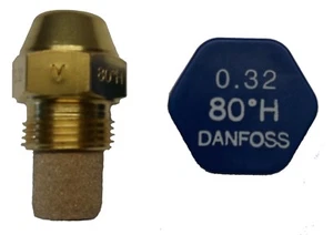 Boquilla de aceite Danfoss 0,32 Gph 80° H con marcado en V para Viessmann - Imagen 1 de 1