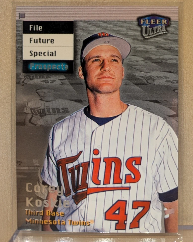 Fleer Ultra 1999 medallón de platino #450 Corey Koskie gemelos raro paralelo/65 Foto 1 de 2