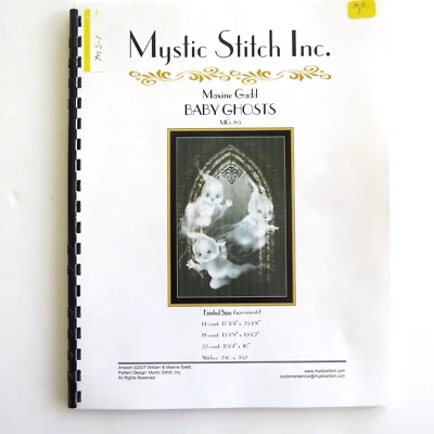 Folleto espiral Baby Ghosts de Mystic Stitch patrón punto de cruz Foto 1 de 3