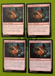 MTG 4 x Murders At Karlov Manor Uncommon CONCEALED WEAPON  NM - Foto 1 di 1