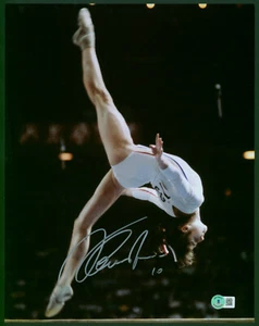 NADIA COMANECI firmata 1976 Olimpiadi di Montreal Balance Beam flip 11x14 foto BAS - Foto 1 di 2